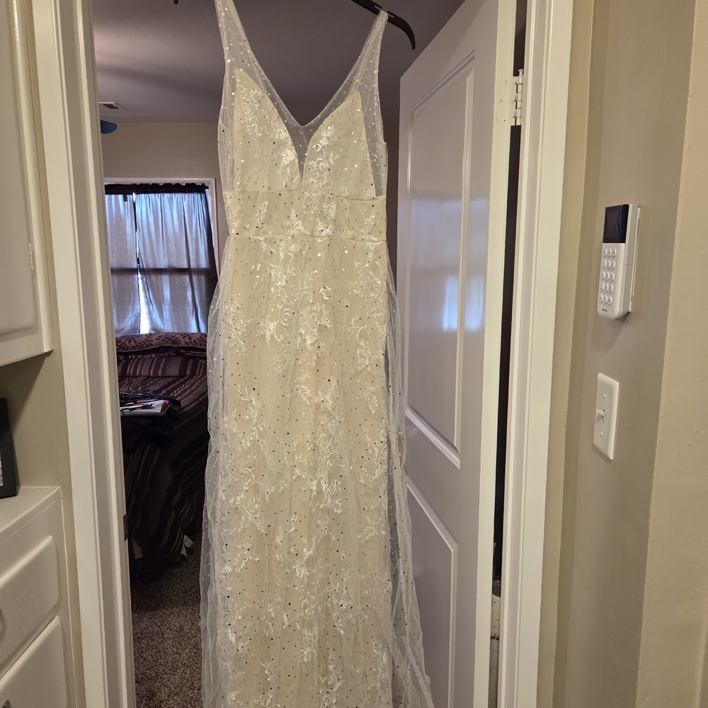 Elegant White Lace Gown
